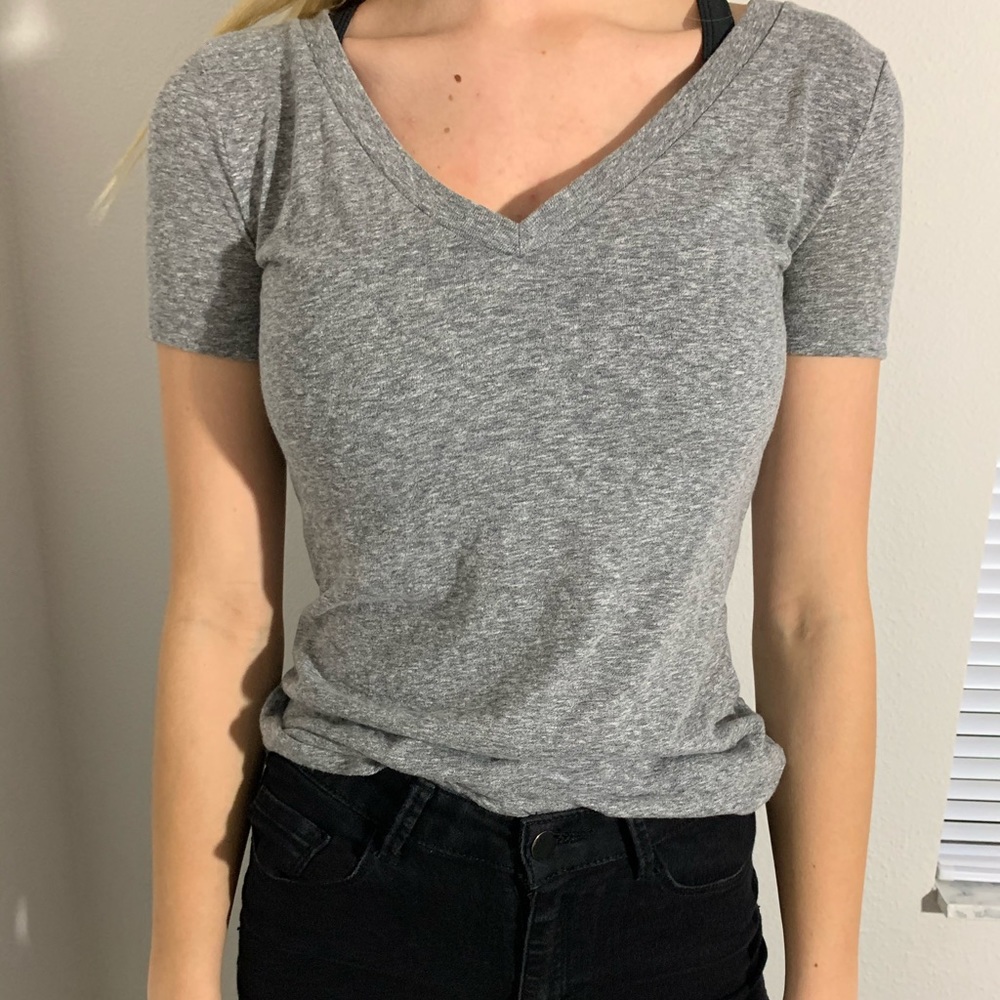 grey v neck